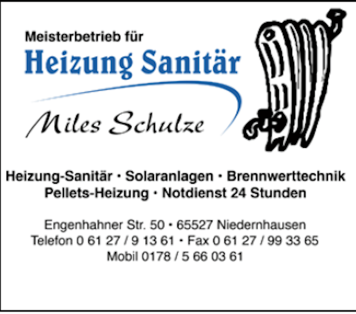 Heizung Snitär Miles Schulze